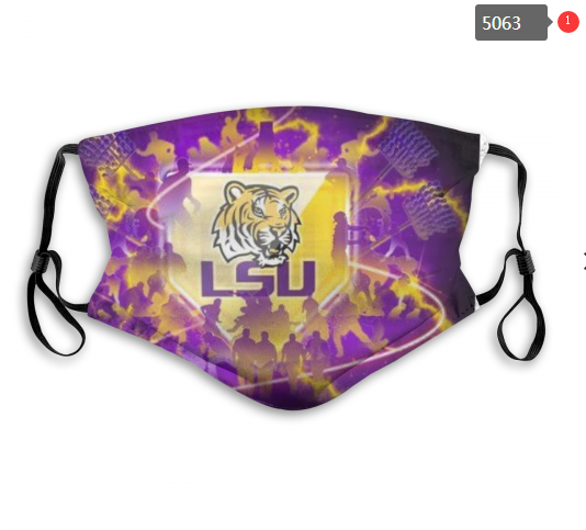 NCAA LSU Tigers #7 Dust mask with filter->ncaa dust mask->Sports Accessory